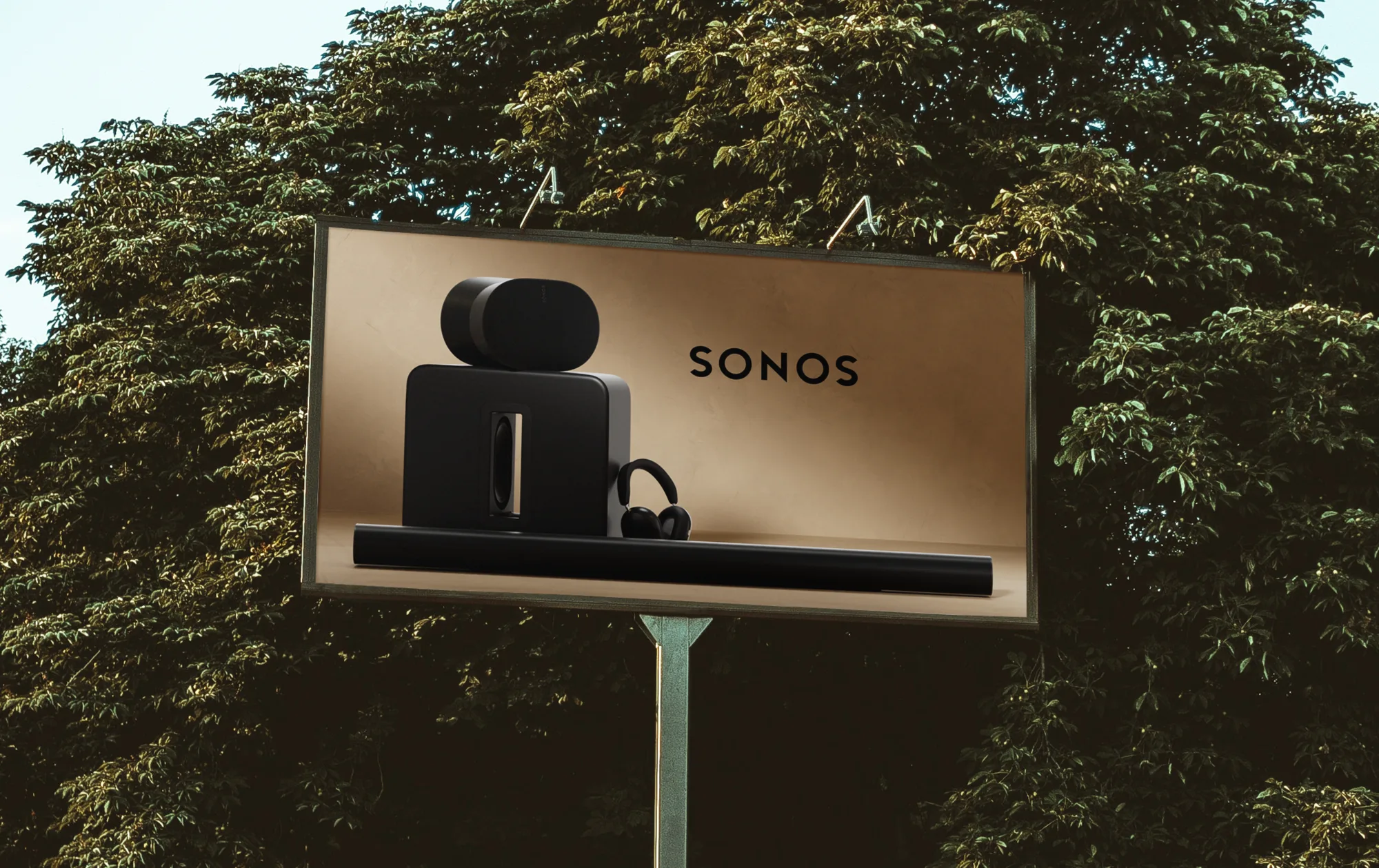 Sonos billboard OOH mockup