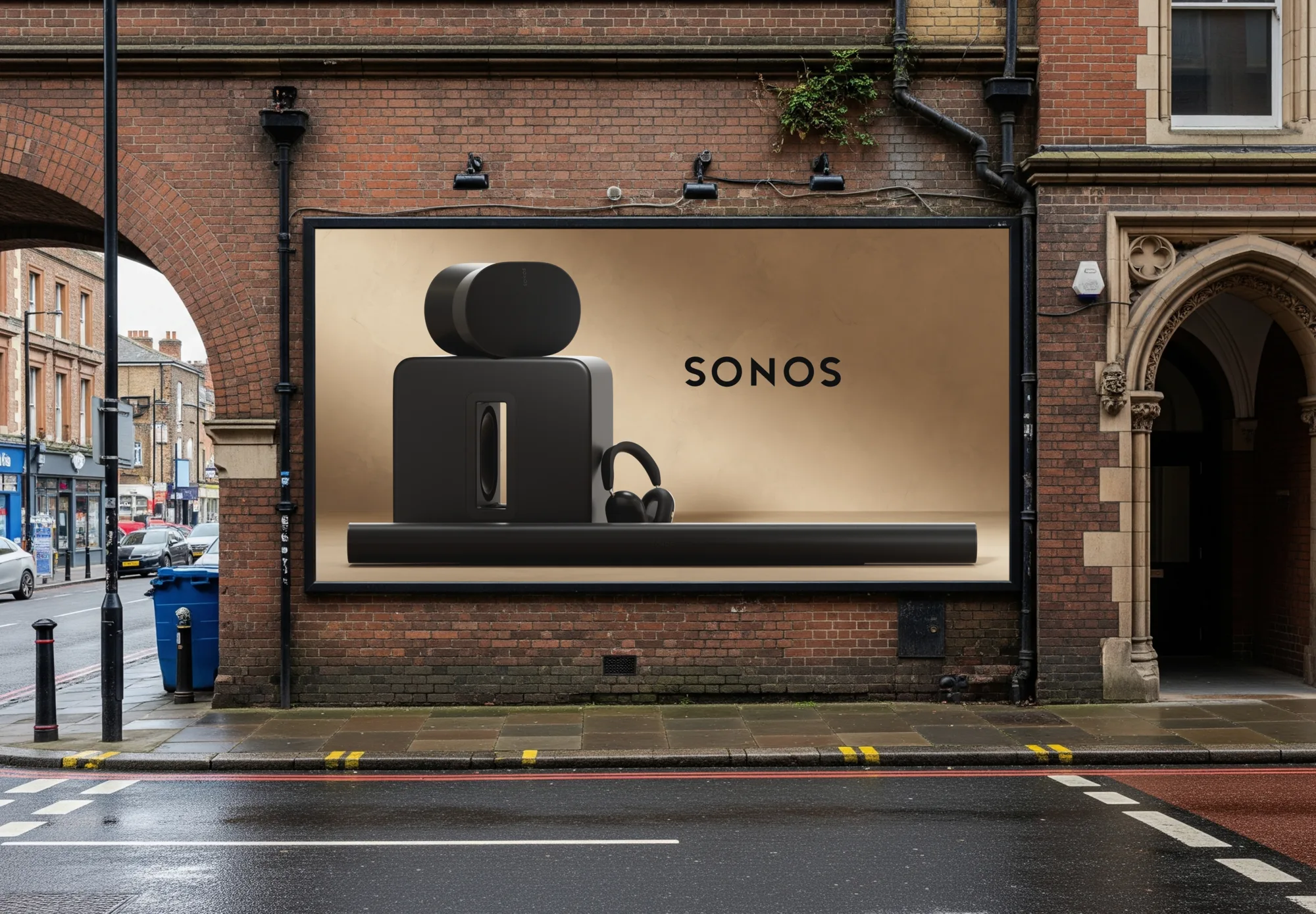Sonos billboard OOH mockup