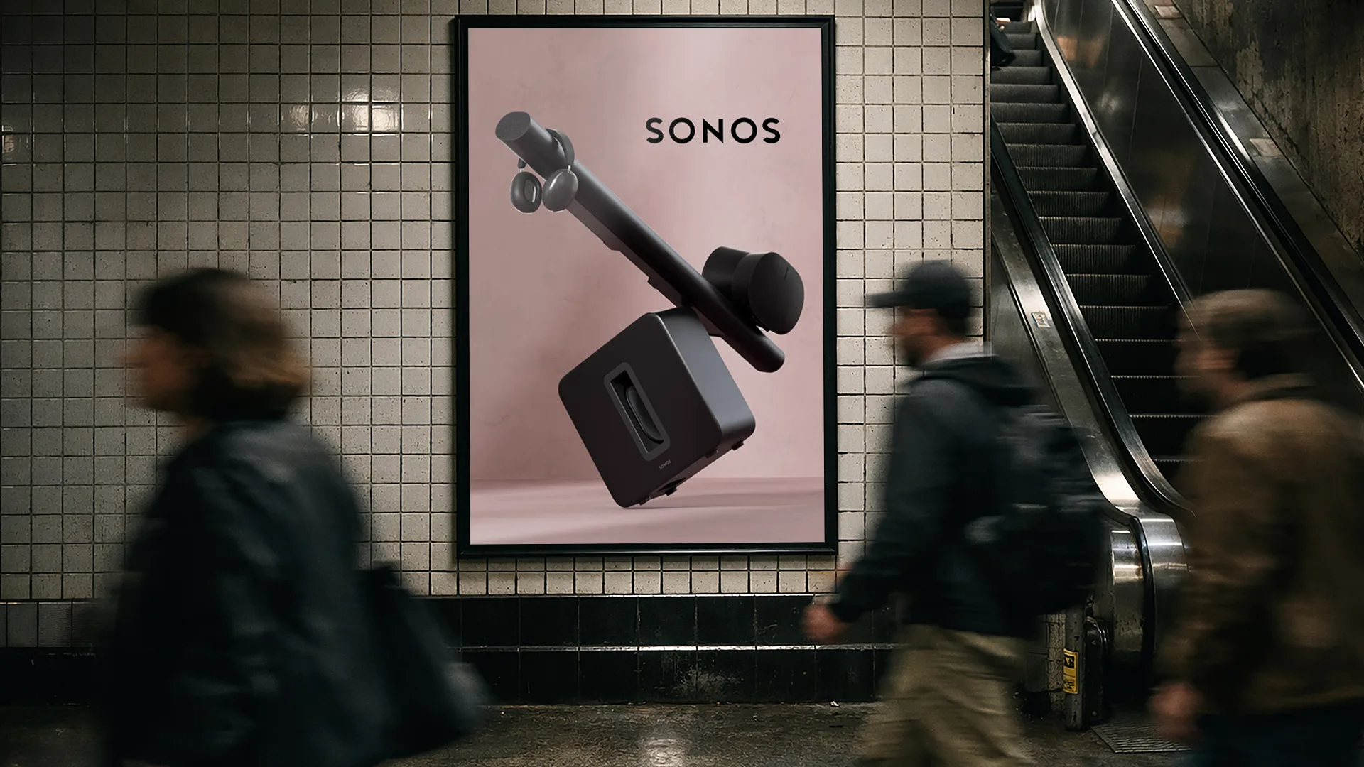 Sonos transit OOH mockup